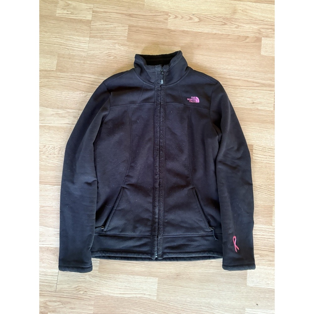 The North Face Womens Medium Black Fleece Sweatshirt Breast Cancer